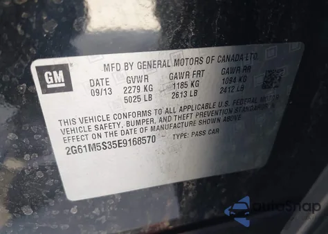 2014 Cadillac Xts Luxury z USA, uszkodzony, nr VIN 2G61M5S35E9168570